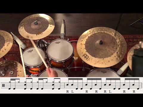 60 Second Drum Lesson | 2/quarter note groove + fill variation