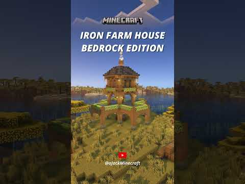 Aesthetic Iron Farm House in Minecraft