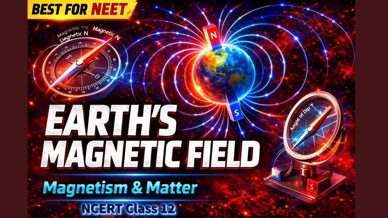 CBSE Class 12 Physics, Magnetism and Matter – 5, Elements of Earth’s Magnetic Field