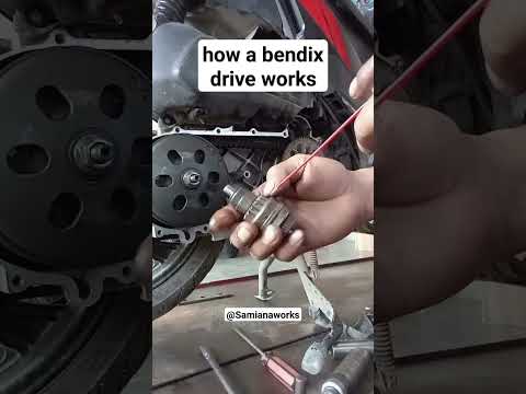 How a bendix drive works  motorcycle engine