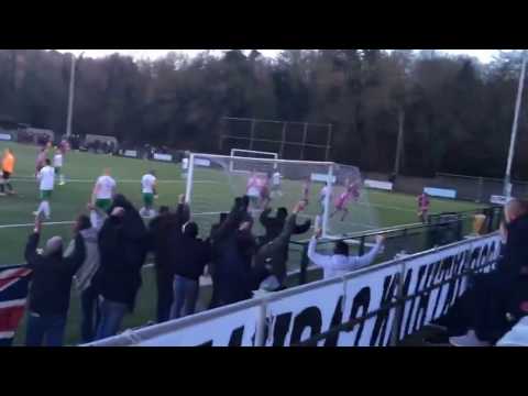 Whyteleafe 0-1 Corinthian casuals 04/02/2017 jack strange winning goal and fan faceplanting
