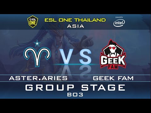 GEEK FAM vs ASTER ARIES  |  ESL ONE 2020 thailand