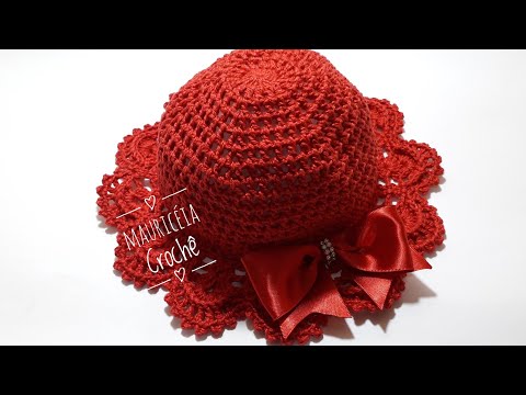 chapeuzinho de crochê,  6 meses
