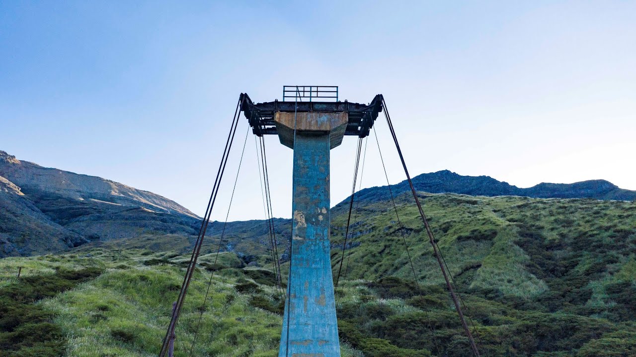 【Drone Japan】4K 仙酔峡ロープウェイ廃墟 ドローン空撮, 熊本県阿蘇山 -Sensuikyou Rope Way Remains Aerial, Mt.Aso, Kumamoto.