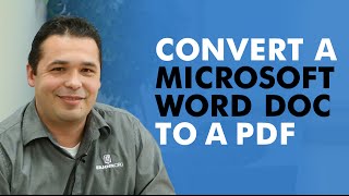 How to convert a Microsoft Word Document to a PDF