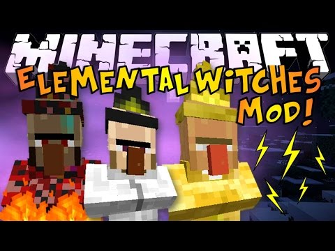 Minecraft: ELEMENTAL WITCHES MOD - New Witch Bosses, Tornadoes, Meteors & More! (Mod Showcase)