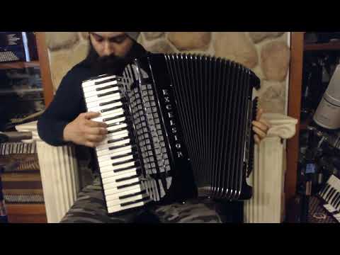 5322 - Black Excelsior 511 Piano Accordion LMMH 41 120 $4999