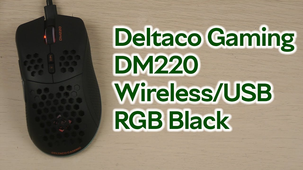 Розпаковка Deltaco Gaming DM220 Wireless/USB 4800 DPI RGB Black