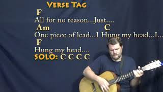 I Hung My Head (Johnny Cash) Guitar Cover Lesson with Chords/Lyrics - Munson