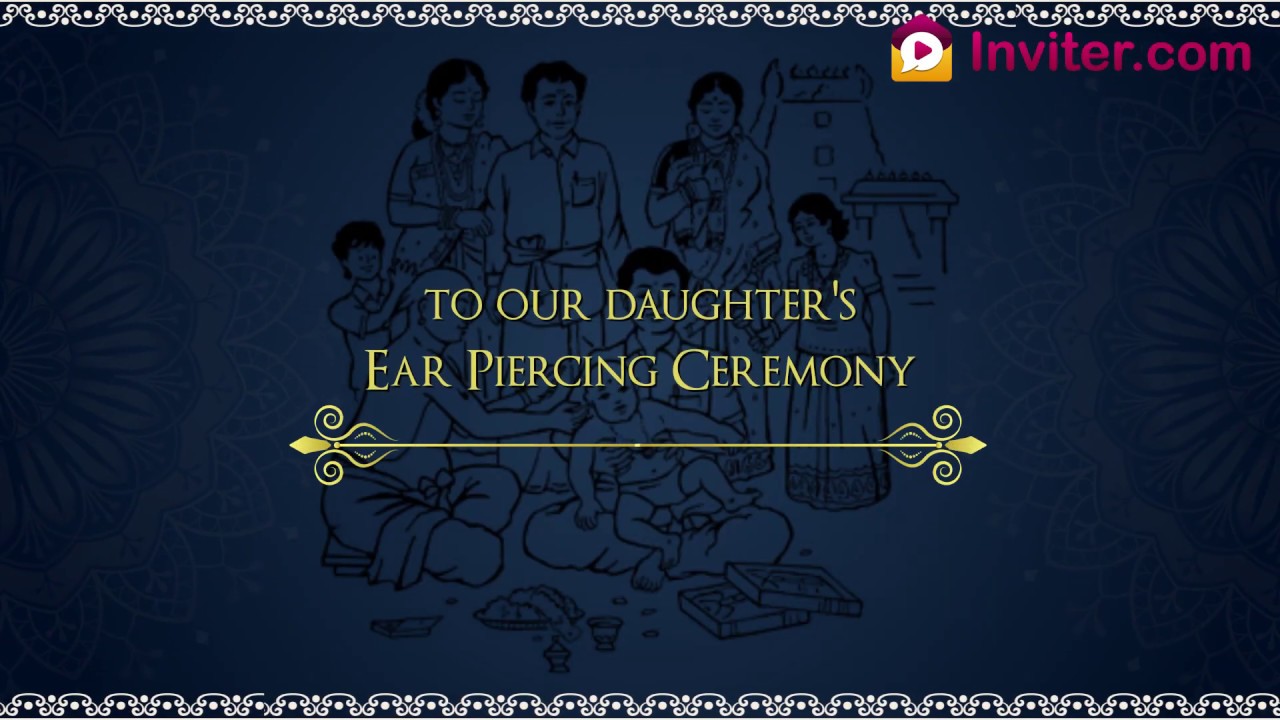 WhatsApp Ear Piercing Video Invitation | Ear Piercing Ceremony | Inviter.com
