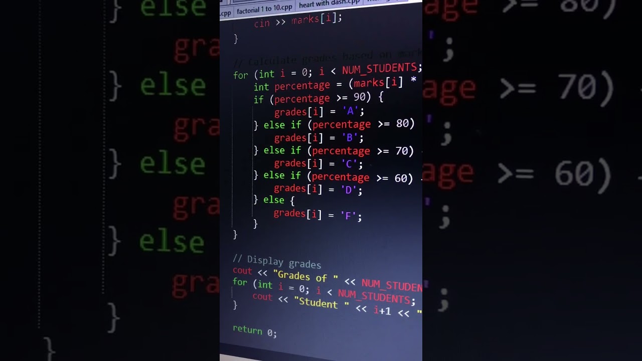 student grade sort c++ #coders #codingninja #codinglife #codemasters #codelife #coding #code #cpp