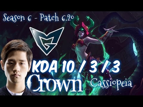SSG Crown CASSIOPEIA vs RYZE Mid - Patch 6.20 NA Ranked