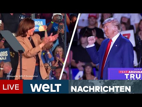 US-WAHLKAMPF: Harris "Mülleimer USA" gegen "Tyrann" Trump! Jetzt wird es richtig schmutzig! | Stream