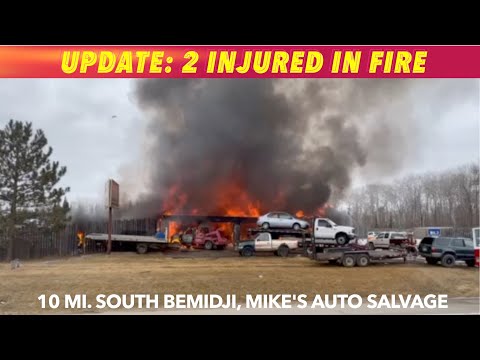 UPDATE: 2 Injured In Auto Salvage Business Fire South Of Bemidji