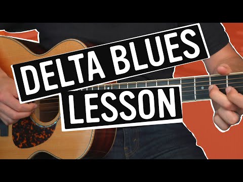 DELTA BLUES Guitar Lesson - How to Play a Slow and Easy 12 Bar Blues