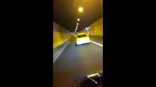 preview picture of video 'Loud Car Accelerations and Flames through Hindhead Tunnel!'