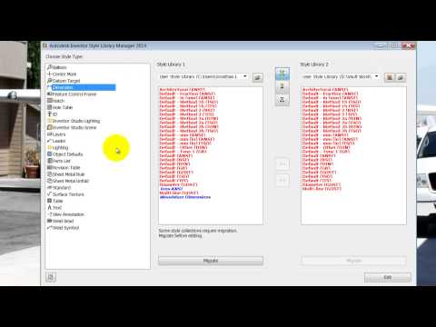 Migrating Styles to Autodesk Inventor 2014