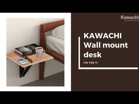 Kawachi Portable Foldable Height Adjustable Studying Desk Bedside Laptop Table