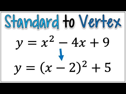 How to Convert a Quadratic Equation from Standard Form to Vertex Form
