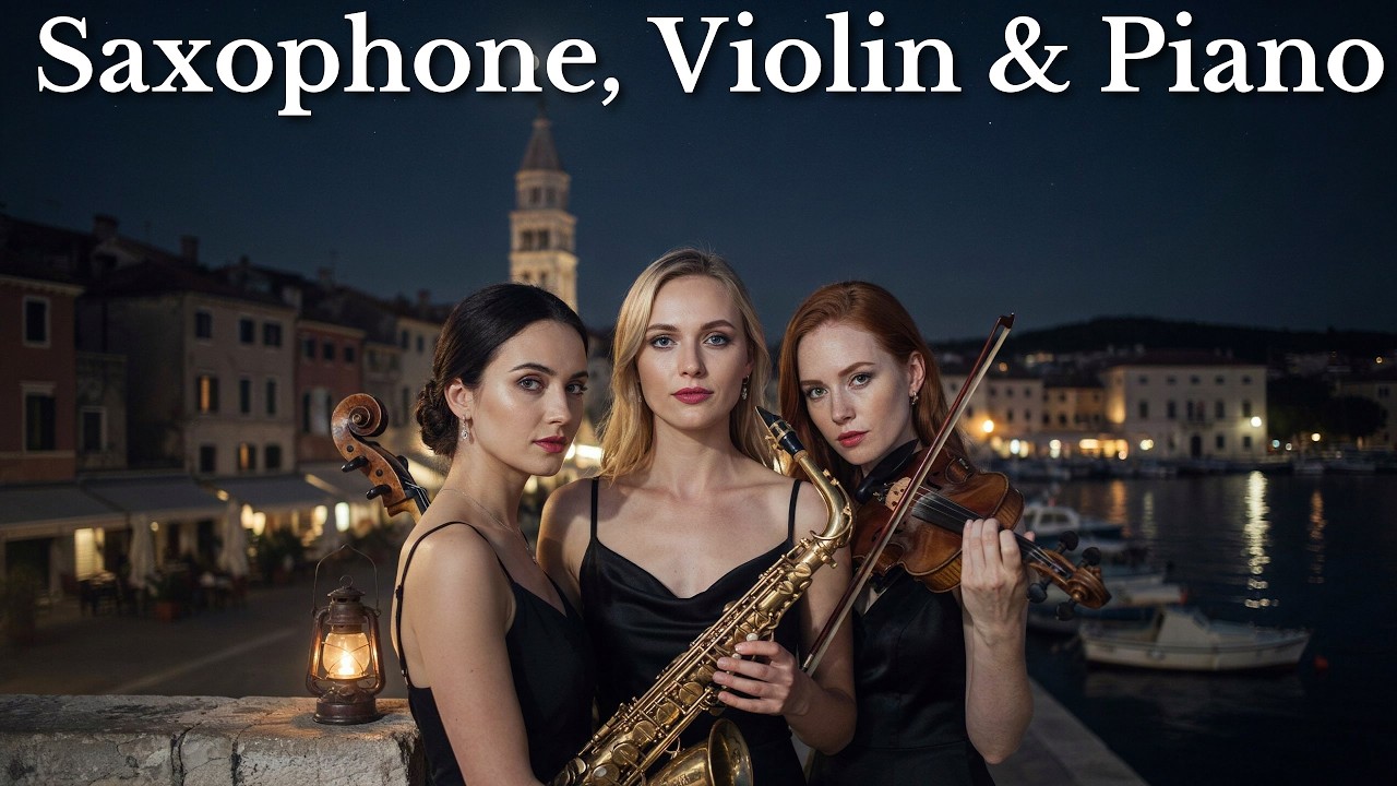 Zadar Moonlight 🌙🎷 Smooth Jazz Saxophone, Violin & Piano for Deep Sleep & Relaxation