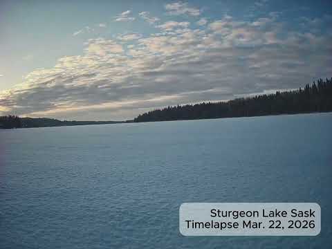 Sturgeon Lake Timelapse - Mar. 22, 2026