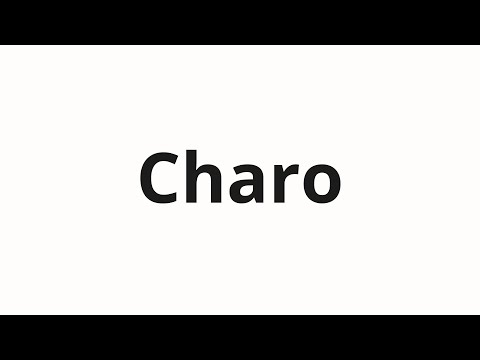 How to pronounce Charo