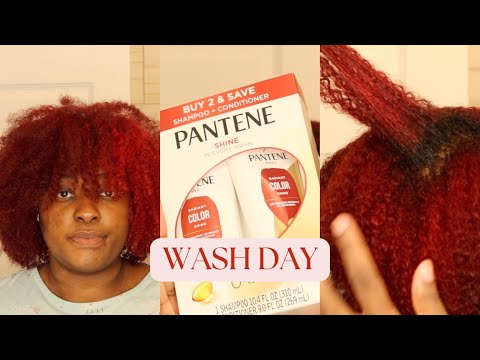 Natural Hair Wash Day | Pantene Pro V Radiant Color Review