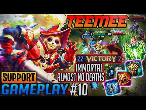 AOV | Arena of Valor | TeeMee Support Gameplay🚫💀Immortal almost no deaths | Build | Arcana | 2020