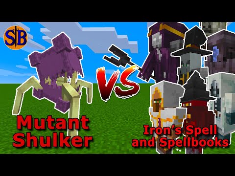 Sathariel Battle - New Mutant Shulker vs Iron's Spell and Spellbook's Mobs | Minecraft Mob Battle