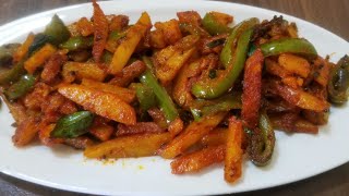 Potato Capsicum Fry#പൊട്ടറ്റോ ക്യാപ്‌സിക്കo മെഴുക്കുപുരട്ടി#ഉരുളകിഴങ്ങ് ക്യാപ്‌സിക്കo വഴറ്റിയത്#