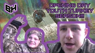 Youth Hunter Tags Out Opening Day Of Youth Turkey Season (Big Tom) - With Brofessional Hunters