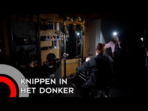 Winkelcentrum in Geldrop in het donker door stroomstoring