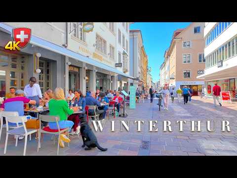 WINTERTHUR 🇨🇭 Die grösste Fussgängerzone der Schweiz in der charmanten Altstadt 4K Rundgang