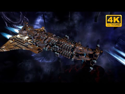 Tau Merchant Fleet vs Space Marines - Skalgrim Mod - 4K Quality - Battlefleet Gothic Armada 2