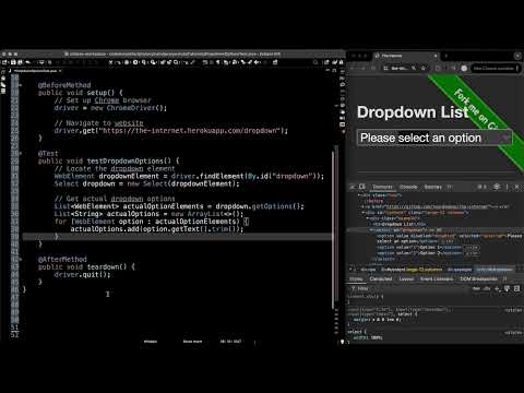 How To Assert Dropdown Options Tutorial Selenium Testng Java