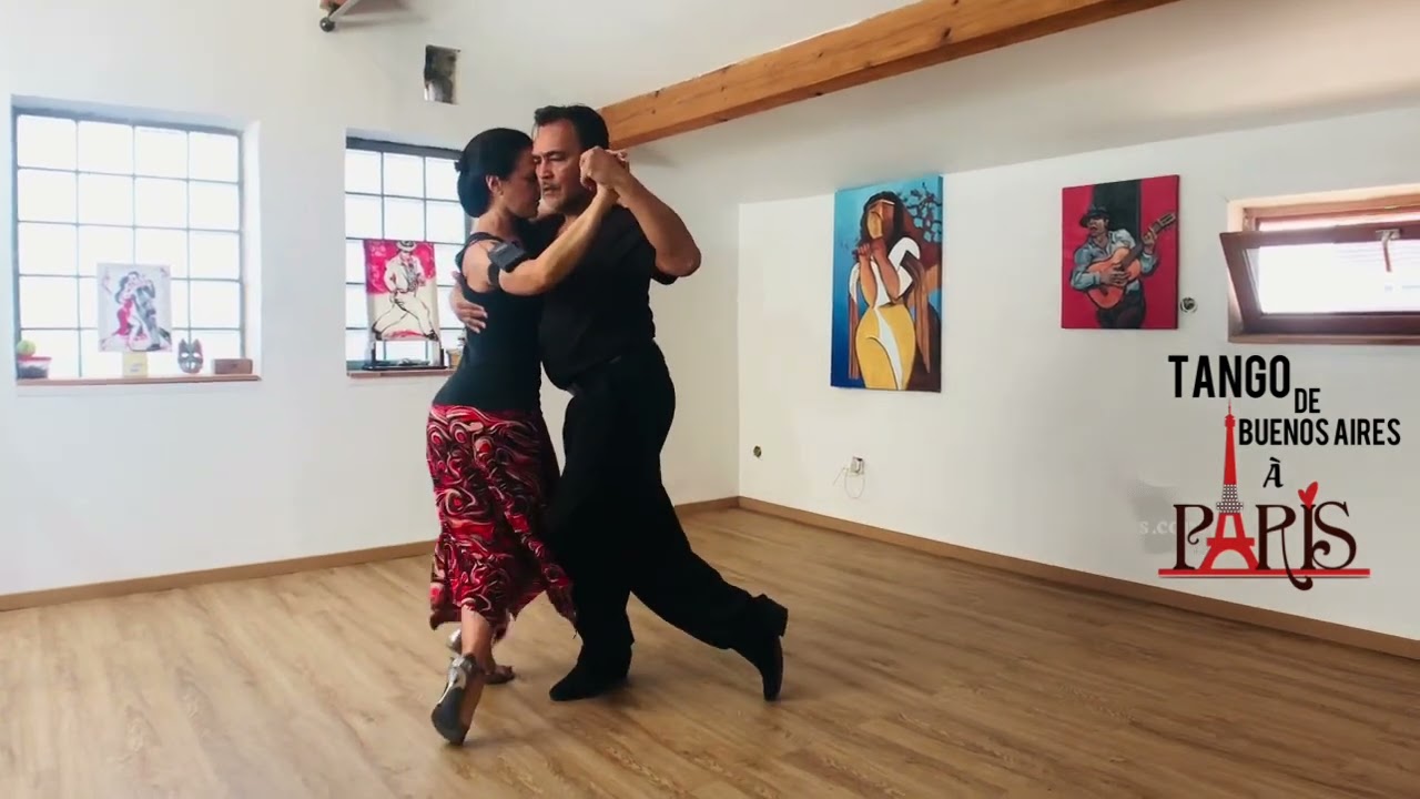 Musicality Demo traspie, crosses, giro combination #tango #vals #milonga Georgina & Oscar Mandagaran