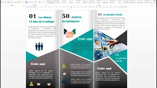 Resultado de imagen para triptico en publisher 2013