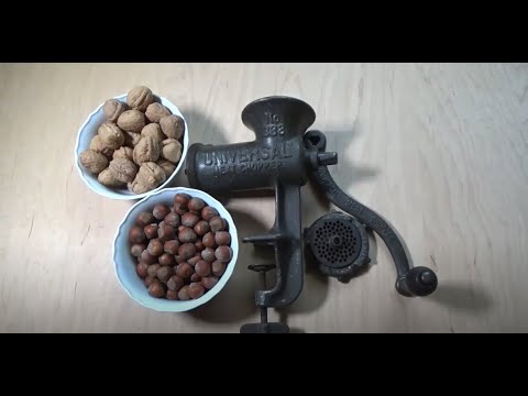 Nutcracker from an old meat grinder.