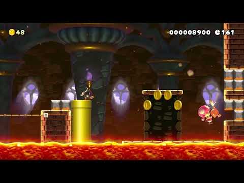 8-3 Rising River of Lava by MOADETTE!! 🍄 Super Mario Maker 2 ✹Switch✹ #bej