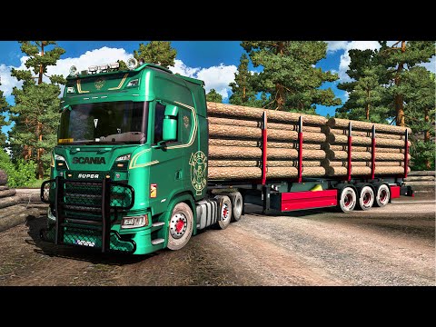 Transporting Logs with Scania | Grand Utopia Map | Euro Truck Simulator 2