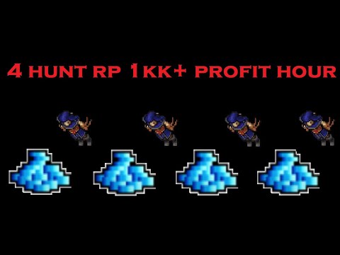 4 Hunts solo RP  600+para  farmar 1kk+ por hora (4 hunt rp only for profit 1kk+/h)