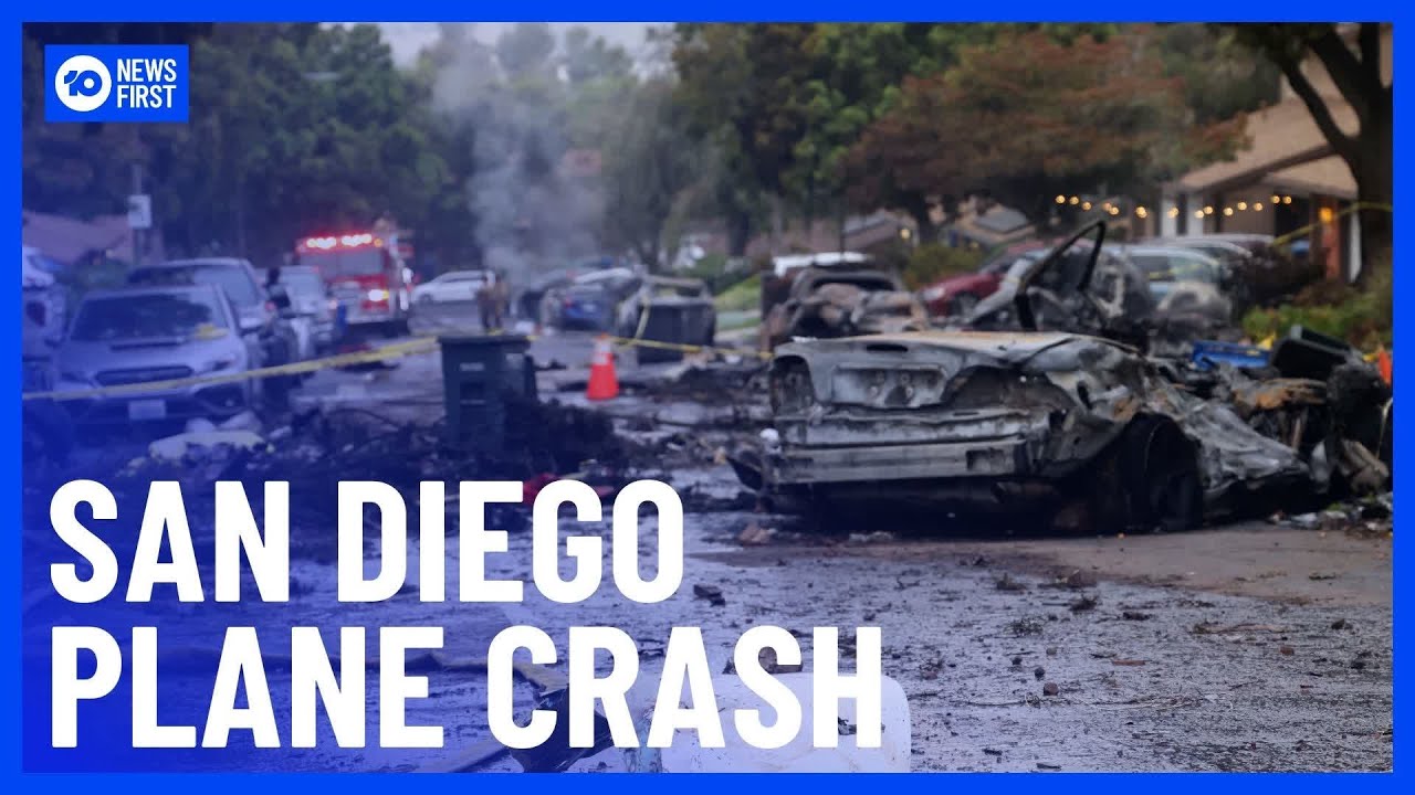 Six Dead After Private Plane Crashes Into San Diego Neighbourhood | 10 News First