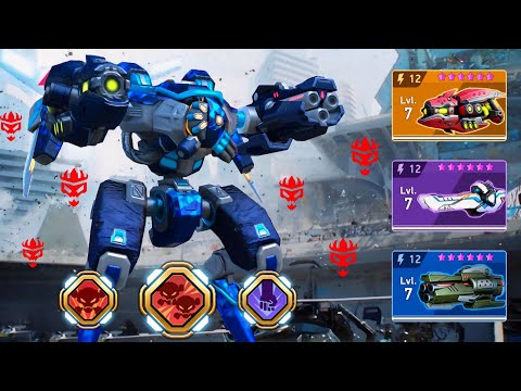 Ghostly Strike ☠️ Eclipse with Pod Gun 12 Arc Torrent 12 & Fragment Gun 12 - Mech Arena