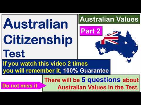 Australian Citizenship Test | Australian Values Part 2 #australia #australian #australianshepherd