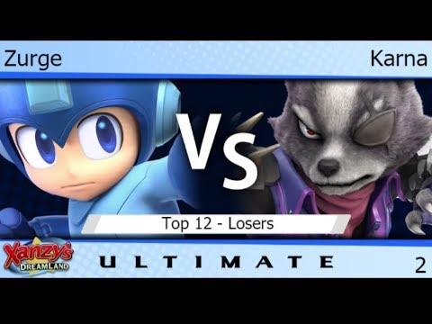 XDL 2 - PIG | Zurge (Mega Man) vs Karna (Wolf, Inkling) Top 12 - Losers - SSBU
