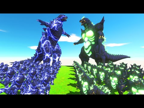 1vs1 Godzilla 2014 Thunder vs Kaiju Monster - Super Godzilla - Animal Revolt Battle Simulator