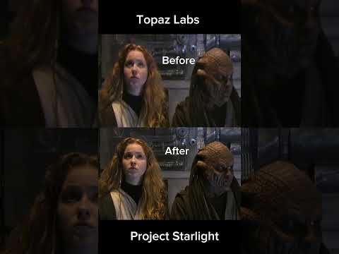 Topaz Labs Project Starlight Enhanced Clip Star Wars Fan Film 2003 SD to HD