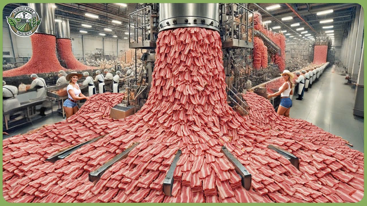 How Bacon Is Made – Incredible Millions Tons of Bacon Processing In Biggest Factory