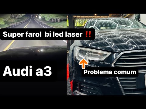 AUDI A3 2018 farol FRACO! Um grande problema!