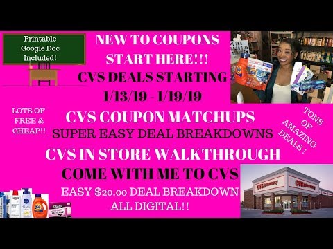 New Couponer EASY Deals|CVS Coupon Deals Starting 1/13/19|Coupon Matchups Deal Breakdowns|FREE& Easy